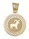 Charm Talisman Fecioara Maria Din Aur Galben 9 Carate