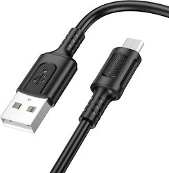 Borofone Regular USB 2.0 σε micro USB 1m Μαύρο