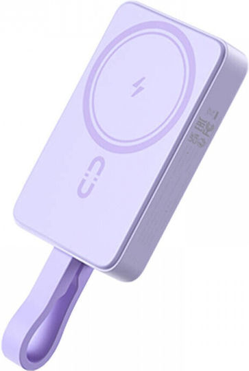 Romoss WMS10 MagSafe Power Bank 10000mAh 30W με Θύρα USB-C Μωβ