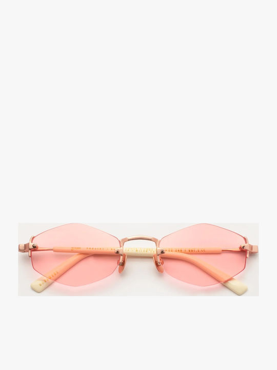 Gast Women's Sunglasses with Rose Gold Metal Frame and Pink Lens LU01