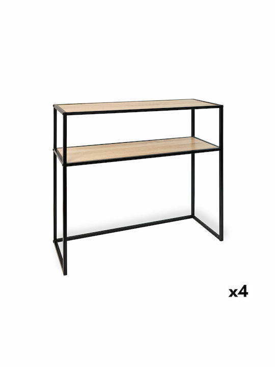 Console Table Wood & Metal Black L78xW27xH77cm