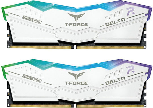 TeamGroup T-Force Delta RGB DDR5 32GB RAM με 2x16GB Modules και Ταχύτητα 6000 για Desktop