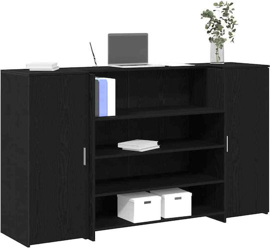 vidaXL Birou Receptie Profesional Lungime 180 Lățime 50 Înălțime 103.5 cm Cu Dulap