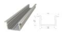 Alu Profile Recessed Anodized Silver Dl 3000mm Max Tape Width 12mm