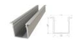 Recessed Profile Alu Anode Silver 15x16mm 3000mm Groove Anode Silver