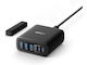 Anker Anker Βάση Φόρτισης με 3 Θύρες USB-A και 3 Θύρες USB-C και Καλώδιο USB-C 112W Stromlieferung / Schnellladetechnologie σε Schwarz Farbe (A2154G11)