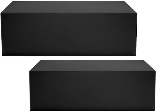 Holz-Displayständer Set/2 Schwarz Rechteckig L:120x80x46 S:110x70x40cm 1/Karton