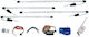Kit de iluminare sub mașină albastru 2 X 86cm + 2 X 120cm control flexibil Simoni Racing