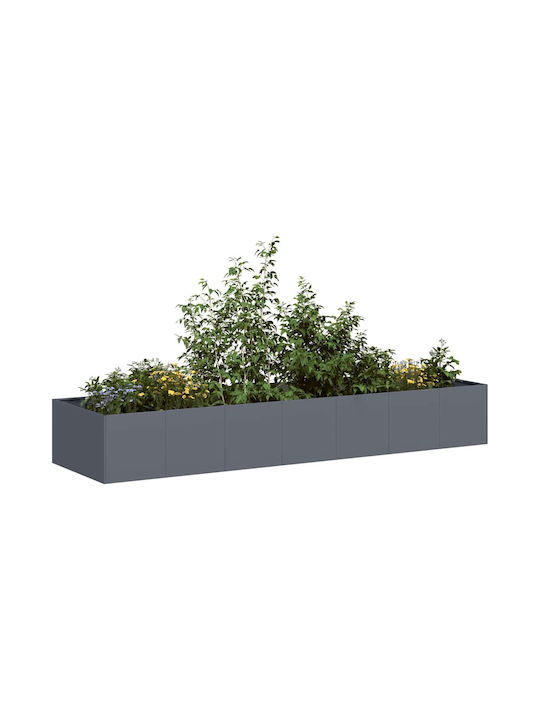 vidaXL Planter Box Metal Cărbune de lemn 280x80...