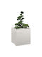 vidaXL Metallischer Silberner Blumenkasten 80x80x80cm