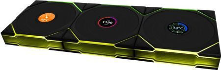 Lian Li UNI FAN TL Wireless LCD Reverse Blade Вентилатор за кутия 120mm (1900rpm / 54.3cfm) с ARGB осветление 3 броя