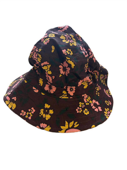 Brixton Fabric Women's Bucket Hat Dark Brown Floral