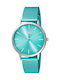 Loisir Society Women's Watch with Turquoise Metal Bracelet