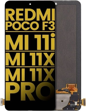 Οθόνη με Μηχανισμό Αφής για Xiaomi Poco F3, F4, Mi 11i, Mi 11X, Mi 11X Pro (Μαύρο)