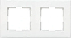 Karre Double Switch Frame White Color