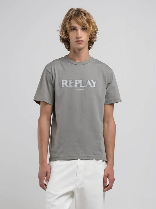 送料込★REPLAY★M3059 Tシャツ Cotton t-shirt with custom replay print Black | Replay Jeans