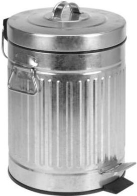 Sidirela Trendy Metallisch Badezimmer Mülleimer 5Es Silber
