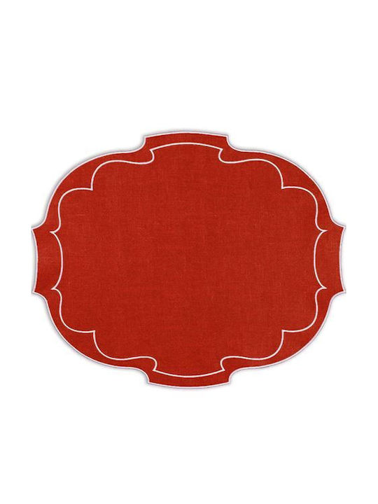 La Gallina Matta Platzdeckchen Stoff Rot 43x43cm 4Stück