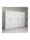 Fünf Türen Kleiderschrank Victoria White 250x60x181cm