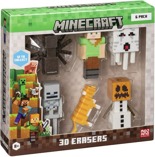 3D Eraser Set Minecraft Mc4060b 6 Pieces