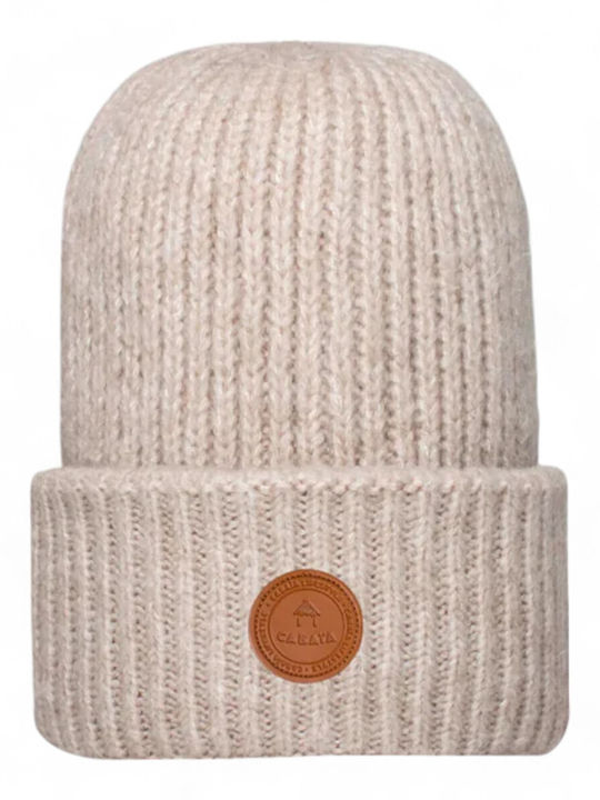 Beanie Unisex Beanie Gestrickt in Beige Farbe