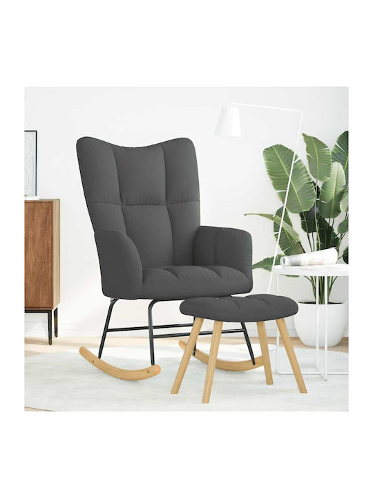 Fotoliu Balansoar cu Puf Dark Grey, Grey 61x78x...