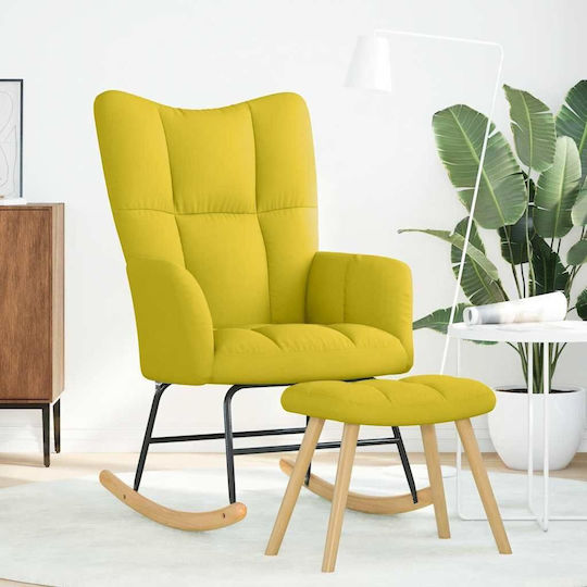 С поставка за крака Жълт 61x78x95см