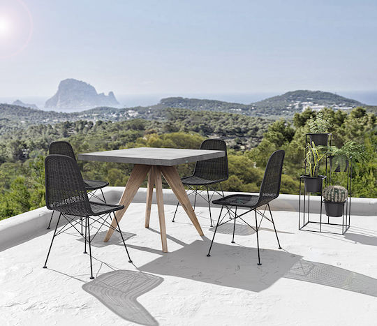Caldera Τετράγωνο Τραπεζαρίας Cement 90x90x74.5εκ. Caldera Τετράγωνο Τραπεζαρίας Cement 90x90x74.5εκ.
