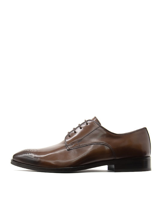 Kalogirou Men's Leather Dress Shoes Brown
