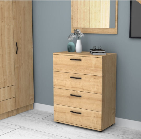 Συρταριέρα Креватокамарас Дървена Velika Natural Beech 73x44x96бр