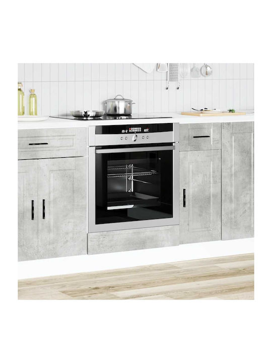Porto Lower Oven Cabinet Gray 60x46x81.5cm