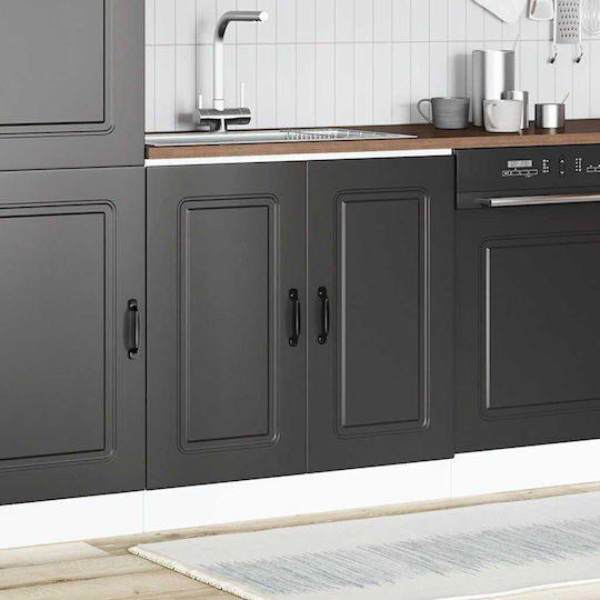 Kalmar Dulap pentru Chiuvetă Negru 80x46x81.5buc