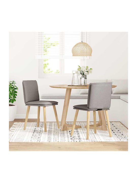 Dining Room Fabric Chair Taupe 45x54x86cm 2pcs