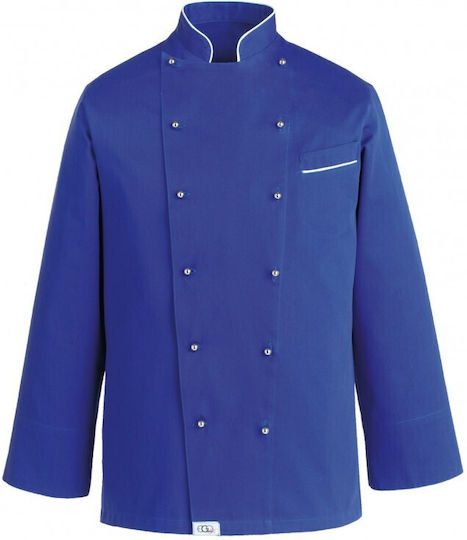 Egochef Jachetă De Bucătar 100% Bumbac Albastră BT-104004