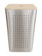 Metallic Laundry Basket 35lt with Cap 35x35x58cm Silver