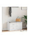 Sandens Mobilier de Intrare cu Dulap pentru Pantofi & Bancă Alb 87x40x50cm