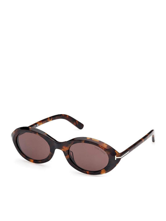 Tom Ford Carmen Women's Sunglasses with Brown Tartaruga Horn-Rimmed Frame and Brown Gradient Lens FT1186 52E