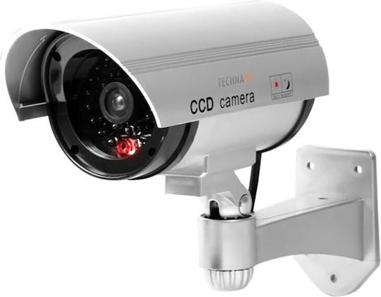 Dummy Outdoor Camera with Flashing Red LED Zy-2423 Silver