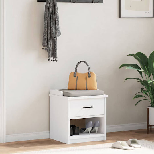 Eingangsmöbel mit Schuhschrank & Bank White 45x40x50cm
