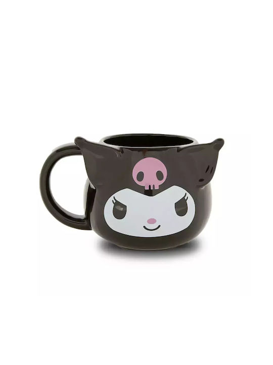 D&h 3D Mug Kuromi Clay Three-Dimensional Figure Cup 350ml Black