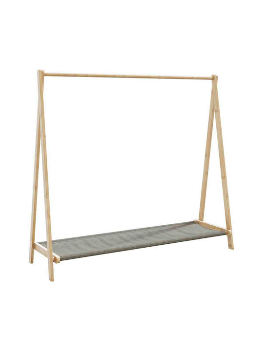 vidaXL Kleiderständer aus Bambus Teleskopisch Braun 106x34x102cm