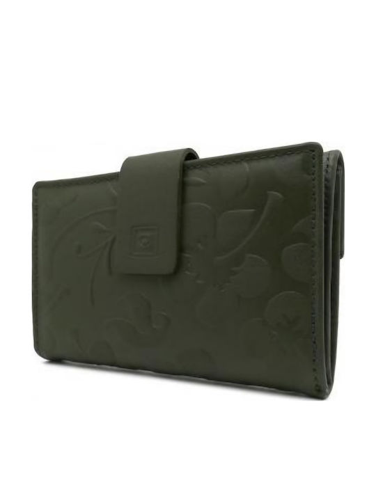 Casanova Small Leather Women's Wallet Classic with RFID Green