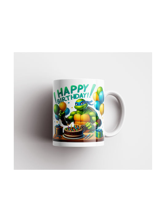 White Ceramic Mug Happy Birthday Dp0127