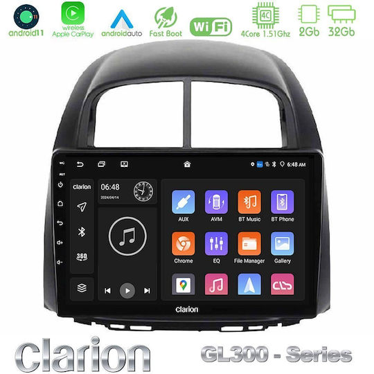 Clarion Car Audio System for Daihatsu Sirion Subaru Justy 2006-2012 (Bluetooth/USB/AUX/WiFi/GPS/Apple-Carplay/Android-Auto) with Touch Screen 10"