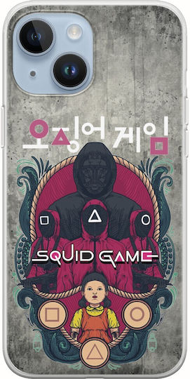 Squid Game iPhone 15 Flexibles TPU Transparentes Silikon