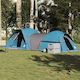 vidaXL Σκηνή Camping Τούνελ Μπλε για 5 Άτομα