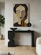 Arches Konsole Black Velvet-Black Metal L120xB32xH75cm