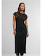 Ladies Summer Midi Dress Black