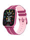 Superga Дигитален Мъжки Часовник На Батерия с Розово Каучуково Лентичка
