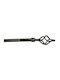 Sidirela Extendable Metallic Curtain Pole Single 120-210cm Silver-black
